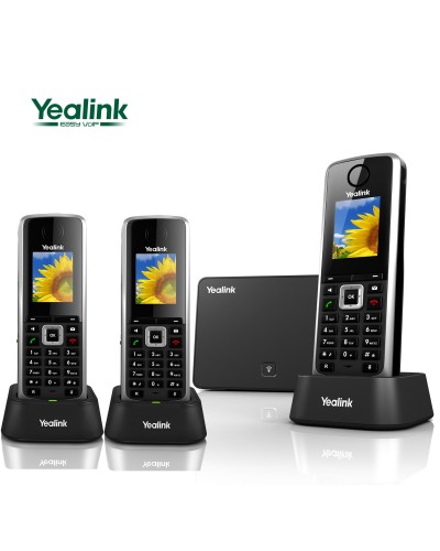 Yealink W52P-W52H — база x 1, трубка x 3 — Комплект беспроводной DECT SIP-телефон с радиотрубкой